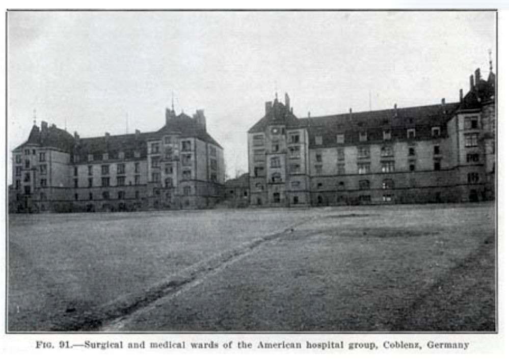 Surgical and medical ward of the American Hospital, Coblentz, Germany